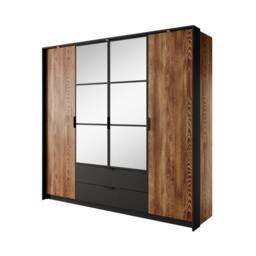 Milton Hinged Door Wardrobe 223cm - Oak Chestnut 223cm - thumbnail 2