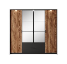 Milton Hinged Door Wardrobe 223cm - Oak Chestnut 223cm - thumbnail 5