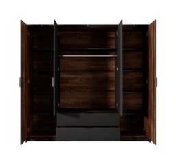 Milton Hinged Door Wardrobe 223cm - Oak Chestnut 223cm - thumbnail 6