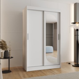 Lucy Sliding Door Wardrobe 120cm - Black 120cm - thumbnail 7