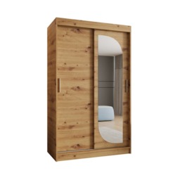 Lucy Sliding Door Wardrobe 120cm - Black 120cm - thumbnail 3