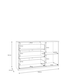 Edwal Sideboard Cabinet 150cm - Beige 150cm - thumbnail 7