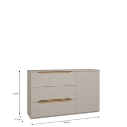 Edwal Sideboard Cabinet 150cm - Beige 150cm - thumbnail 6
