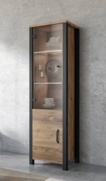 Olin 05 Tall Display Cabinet 56cm - Appenzeller Fichte Oak 56cm - thumbnail 4