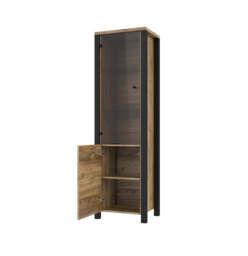 Olin 05 Tall Display Cabinet 56cm - Appenzeller Fichte Oak 56cm - thumbnail 3