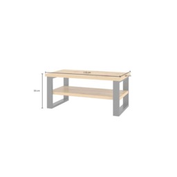 Halle 99 Coffee Table 110cm - Oak Wotan 110cm - thumbnail 2