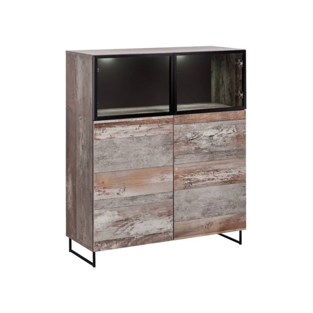 Plank Display Cabinet 100cm - Oak Canyon Manor Wood 100cm - image 1