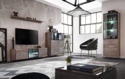 Plank Display Cabinet 100cm - Oak Canyon Manor Wood 100cm - thumbnail 3
