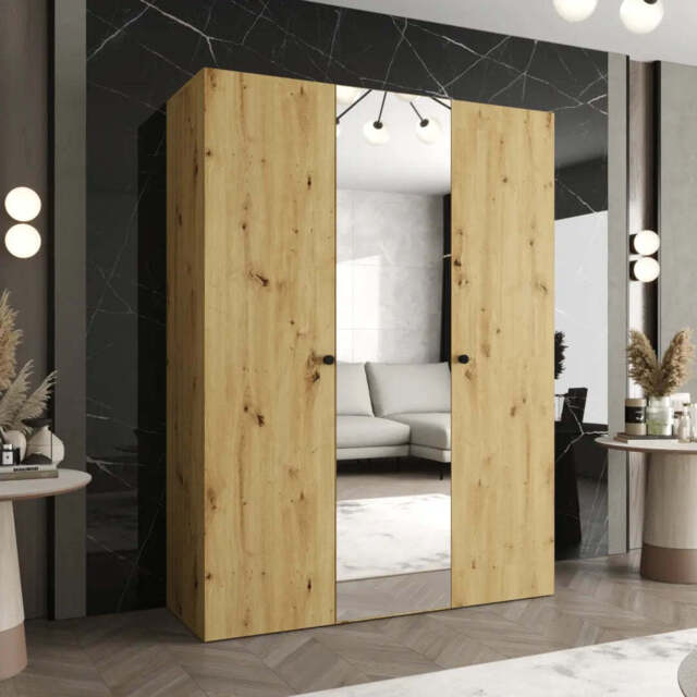Parma II Hinged Door Wardrobe 150cm - Oak Artisan 150cm - image 1