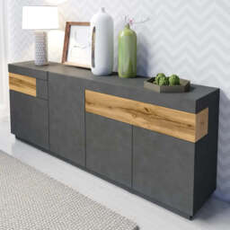 Silke 25 Sideboard Cabinet 219cm - Grey 219cm - thumbnail 2