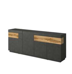 Silke 25 Sideboard Cabinet 219cm - Grey 219cm - thumbnail 3