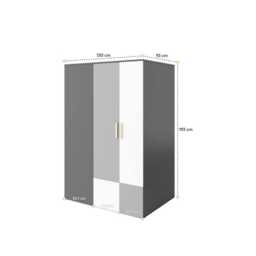 Pok PO-00 Walk-In Wardrobe 130cm - Left Grey Matt 130cm - thumbnail 3