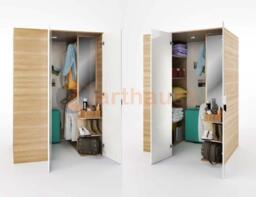 Pok PO-00 Walk-In Wardrobe 130cm - Left Grey Matt 130cm - thumbnail 6