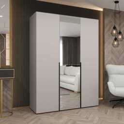 Alicante II Hinged Door Wardrobe 150cm - Black 150cm - thumbnail 4