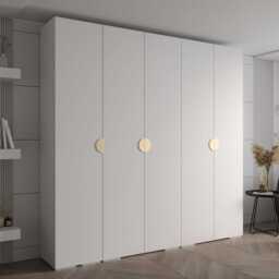 Inova IV Hinged Door Wardrobe 250cm - White 250cm
