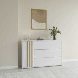 Florencja Chest Of Drawers 125cm - White 125cm - thumbnail 5