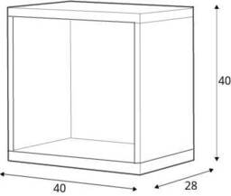 Imola IM-12 Wall Hung Shelf 40cm - White Matt 40cm - thumbnail 5