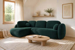 Corner Sofa Bed Olio II - Green 289cm Right - thumbnail 7