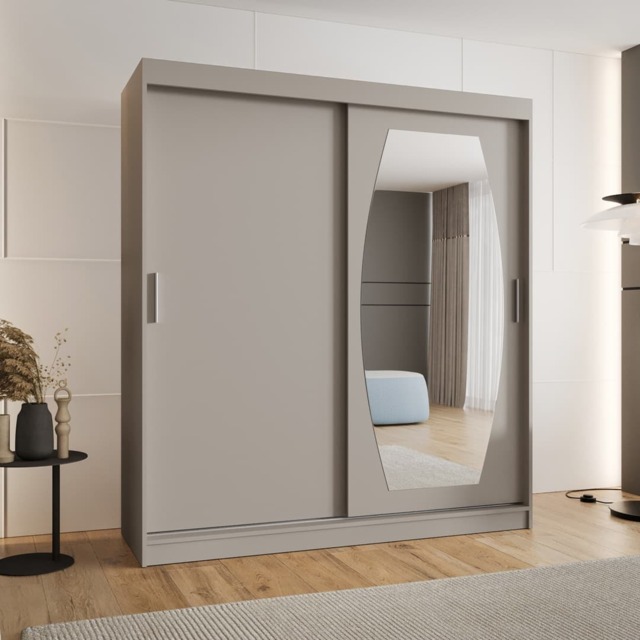 Rossa Sliding Door Wardrobe 180cm - Cashmere 180cm - image 1