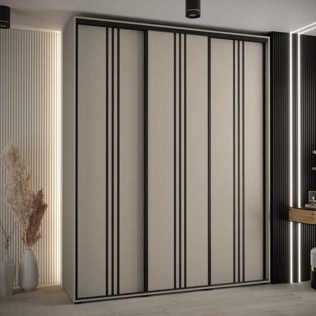 Dakota VI Sliding Door Wardrobe 190cm - Cashmere 190cm - image 1