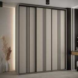 Dakota VI Sliding Door Wardrobe 190cm - Cashmere 190cm - thumbnail 1