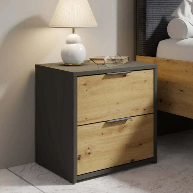 Rimini 23 Bedside Table 44cm [Set Of Two] - Graphite 44cm - image 1