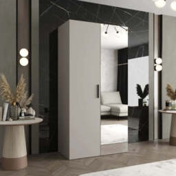 Bari II Hinged Door Wardrobe 100cm - Cashmere 100cm - thumbnail 1