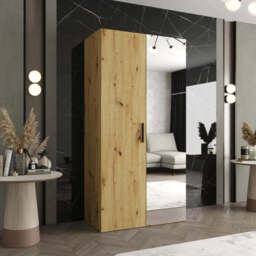 Bari II Hinged Door Wardrobe 100cm - Cashmere 100cm - thumbnail 2