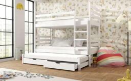 Tomi Bunk Bed with Trundle and Storage - Milk Chocolate Without Mattresses - thumbnail 5