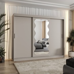 Spoti Sliding Door Wardrobe 250cm - Cashmere 250cm - thumbnail 1