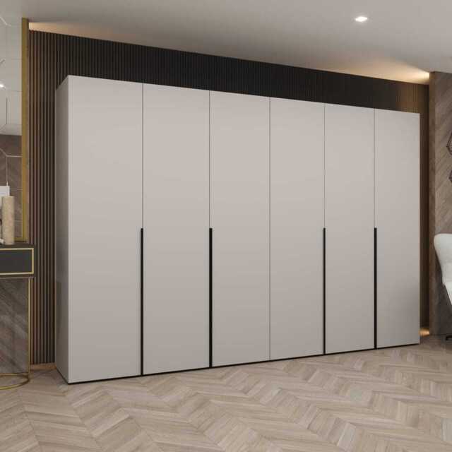 Alicante I Hinged Door Wardrobe 300cm - Cashmere 300cm - image 1