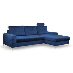Corner Sofa Bed Collin - Grey 252cm Right - thumbnail 6