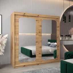 Uppsala T3 Sliding Door Wardrobe 200cm - Black 200cm - thumbnail 6