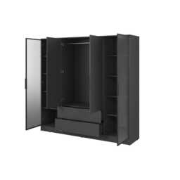 Kelly Hinged Door Wardrobe 206cm [Glass] - Cashmere 206cm - thumbnail 7