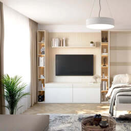 Charlie CH-07 Vertical Wall Bed Concept 140cm - Cashmere 140 x 200cm - thumbnail 5