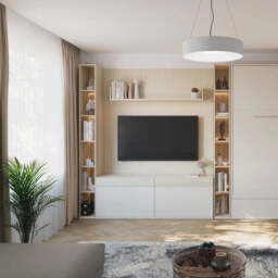 Charlie CH-07 Vertical Wall Bed Concept 140cm - Cashmere 140 x 200cm - thumbnail 3