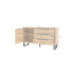 Halle 47 Sideboard Cabinet 144cm - Oak Wotan 144cm - thumbnail 4