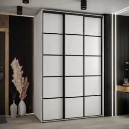 Cannes IV Sliding Door Wardrobe 160cm - White 160cm