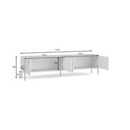 Iris TV Cabinet 207cm - Grey 207cm - thumbnail 3