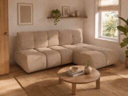 Corner Sofa Bed Milo - Navy Blue 230cm Left - thumbnail 6