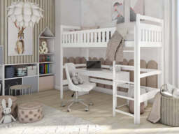 Mia Wooden Loft Bed - Pine Without Mattress - thumbnail 4