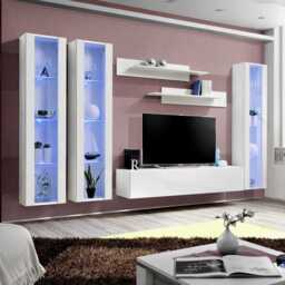 "Fly C2 Entertainment Unit For TVs Up To 65"" - White 310cm" - thumbnail 1