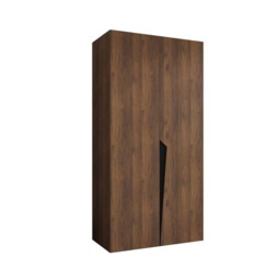 Piano I Hinged Door Wardrobe 100cm - Black 100cm - thumbnail 3
