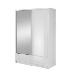 Aria I Sliding Door Wardrobe 154cm - White 154cm - thumbnail 1