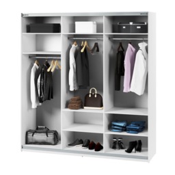 Maxi MX-05 Sliding Door Wardrobe 220cm - White 220cm - thumbnail 3