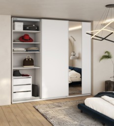 Maxi MX-05 Sliding Door Wardrobe 220cm - White 220cm - thumbnail 6