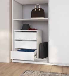 Maxi MX-05 Sliding Door Wardrobe 220cm - White 220cm - thumbnail 8