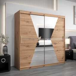 Morocco Sliding Door Wardrobe 200cm - White 200cm - thumbnail 5