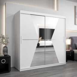 Morocco Sliding Door Wardrobe 200cm - White 200cm