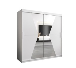 Morocco Sliding Door Wardrobe 200cm - White 200cm - thumbnail 2